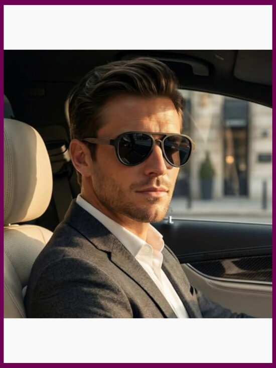 Wood Polarized Aviator Sunglasses for Men Women main image 5